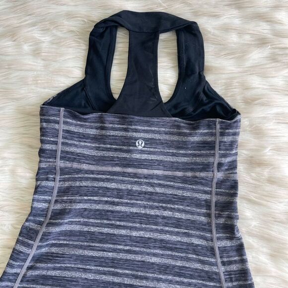Lululemon Scoop Neck Tank in Black Stripes Galore/Black - Picture 8 of 10